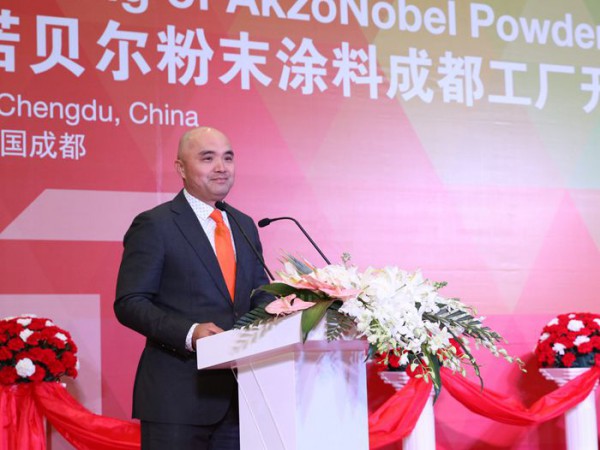 阿克蘇諾貝爾中國(guó)區(qū)總裁林良琦先生發(fā)表致辭